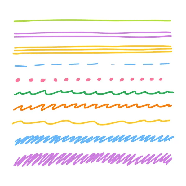 Σύνολο των γραμμών που σχεδιάζονται γραμμές κείμενο σήμανση στοιχεία — Διανυσματικό Αρχείο