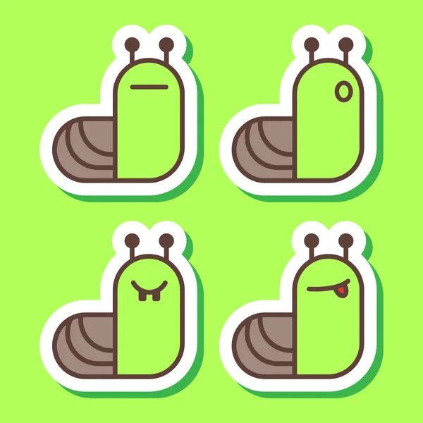 Stickers Escargots emoji set — Image vectorielle