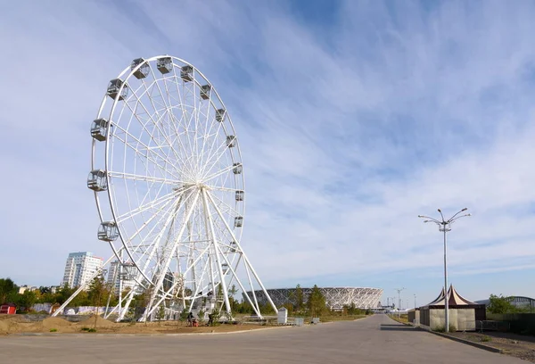 Volgograd Russia September 2018 Ferris Wheel Central Park Football Stadium — Stock Photo, Image