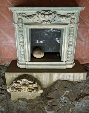 Stockholm, İsveç - 7 Mayıs 2017: Detay tasarım Stockholm Metro İstasyonu Kungstradgarden Norrmalm bölgesinde yer alan.