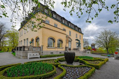 Stockholm, İsveç - 8 Mayıs 2017: Waldemarsudde (Waldemar Cape) Müzesi, Prens Eugen, Jurgarden Adası'nın doğal eski ikamet.