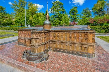 St.Petersburg, Rusya - 07 Haziran 2017: Minyatür kopyasını St. Michael'ın ya da mühendis kale müze düzende 