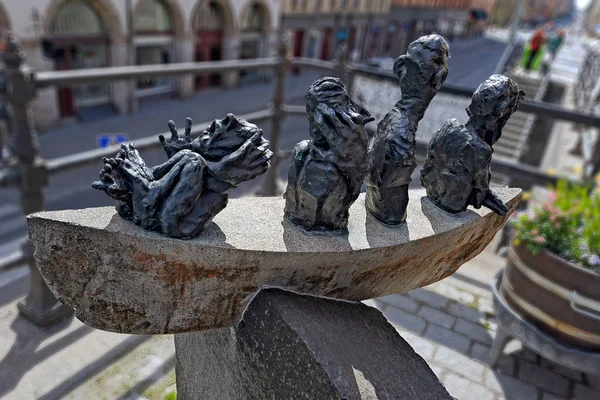 Stockholm Suécia Maio 2017 Escultura Navio Tolos Sture Collin Sodermalm — Fotografia de Stock