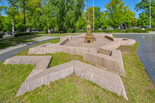 Petersburg Russia June 2017 Miniature Copy Peter Paul Fortress Museum — Stock Photo, Image