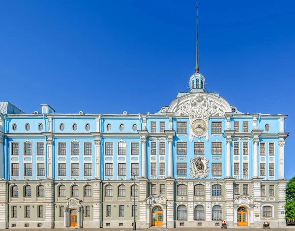 Petersburg Russia June 2017 Ornate Decorated Facade Former City School — Stock Photo, Image