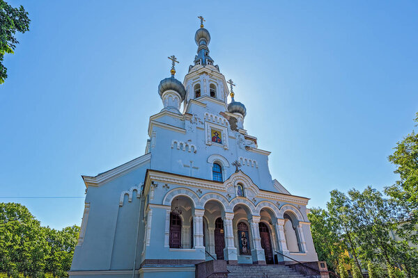 Ст. ПЕТЕРБУРГ, РОССИЯ - 29 июня 2017 г.: Собор Владимирской иконы Божией Матери в Кронштадте на острове Котлин близ Санкт-Петербурга, Россия
.