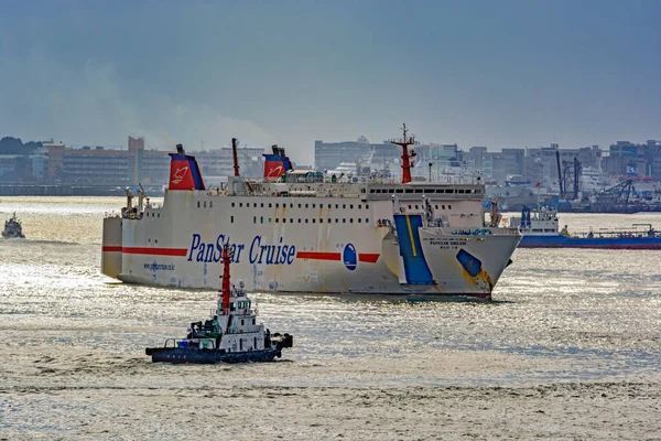Busan South Korea Dec 2016 Freight Liner Cum Cruise Ship — Stock Photo, Image