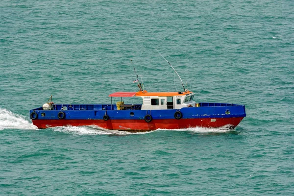 Singapore Strait Malaysia Janeiro 2017 Shore Tripulação Carga Akid Toda — Fotografia de Stock