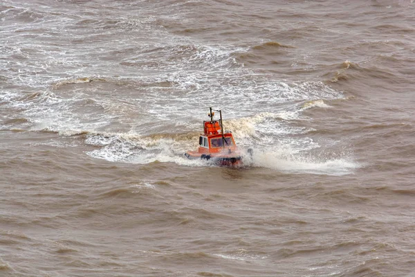 Shanghai Chine Mai 2017 Bateau Pilote Chinois Arrive Pour Récupérer — Photo