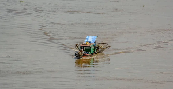 Chi Minh City Saigon Vietnam Feb 2017 Traditional Fisherman Wooden — Stock Photo, Image