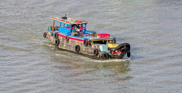 Chi Minh City Saigon Vietnam Aprile 2017 Fornitore Galleggiante Vecchia — Foto Stock