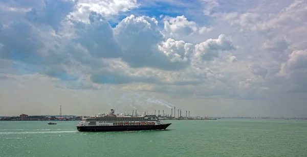 Сінгапур Січня 2015 Клас Пасажира Крилатими Volendam Сінгапурська Протока Корабель — стокове фото