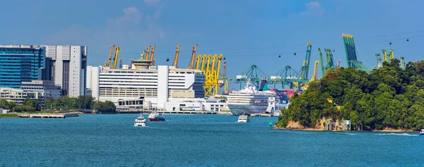 Singapore Singapur Nisan 2017 Panorama Singapur Cruise Merkezi Sentosa Harbourfront — Stok fotoğraf