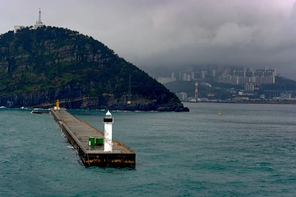 Busan South Korea Apr 2017 Hav Dimma Rullar Över Busan — Stockfoto