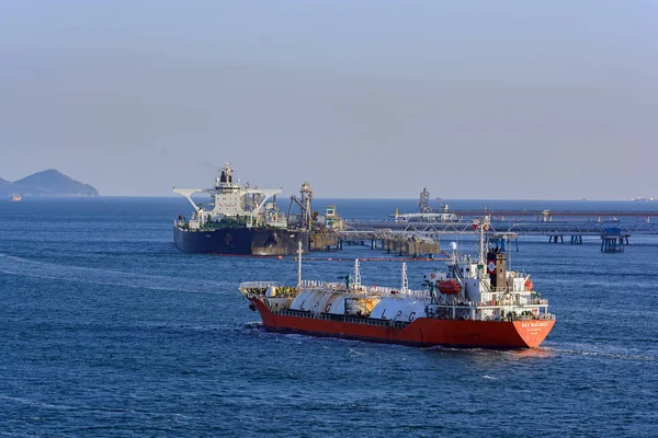 Gwangyang Güney Kore Mar 2017 Kıyı Sıvılaştırılmış Petrol Gazı Lpg — Stok fotoğraf