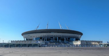 Saint-Petersburg, Rusya-19 Nisan 2018: Yeni bina futbol 