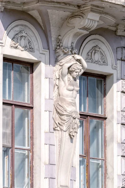 Saint Petersburg Rusya Nisan 2018 Heykel Lekeli Caryatid Süslüyordu Eski — Stok fotoğraf