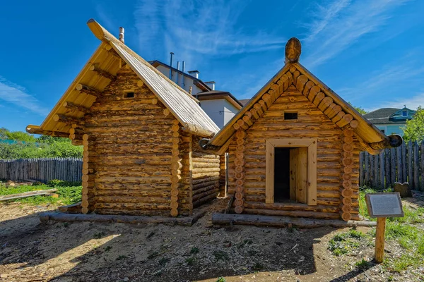 Стара Русса Росія Травня 2018 Роки Музей Реконструкція Середньовічних Rushanin — стокове фото