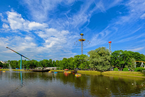 ST.PETERSBURG, RUSSIA - JUNE 18, 2018: Amusement and attractions park "Divo Island" on the Krestovsky Island.
