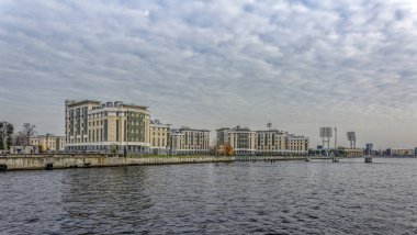 Saint-Petersburg, Rusya-17 Ekim 2018: Modern elit konut kompleksi 