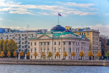 Saint-Petersburg, Rusya-17 Ekim 2018: Sarayı Nikolay Nikolaevich Junior Petrovskaya dolgu, St. Petersburg, Rusya büyük Dükü.