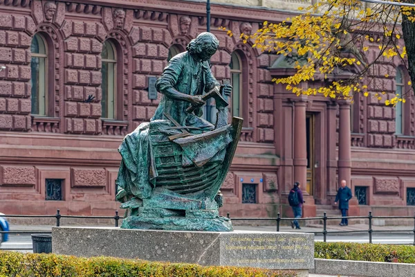 Sint Petersburg Rusland Okt 2018 Monument Voor Grote Benoemde Koning — Stockfoto