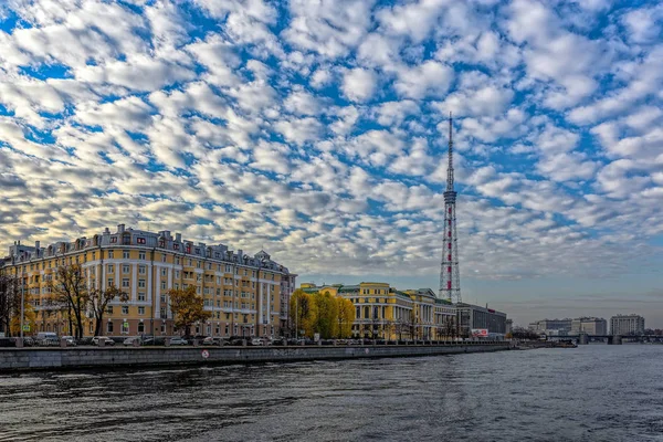 Saint Petersburg Rusia Octubre 2018 Torre Televisión Centros Negocios Oficinas —  Fotos de Stock