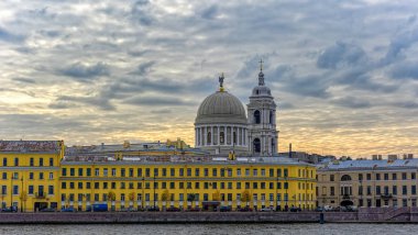Yeni kilise kutsal büyük Catherine (Ekaterininskaya Kilisesi) geri. Saint Petersburg, Rusya Federasyonu.