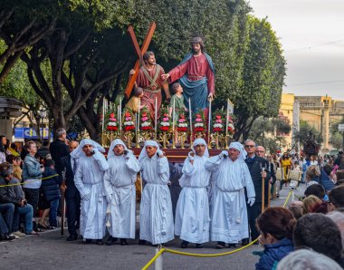 Kutsal hafta ve Paskalya kutlamaları Valletta, Malta.