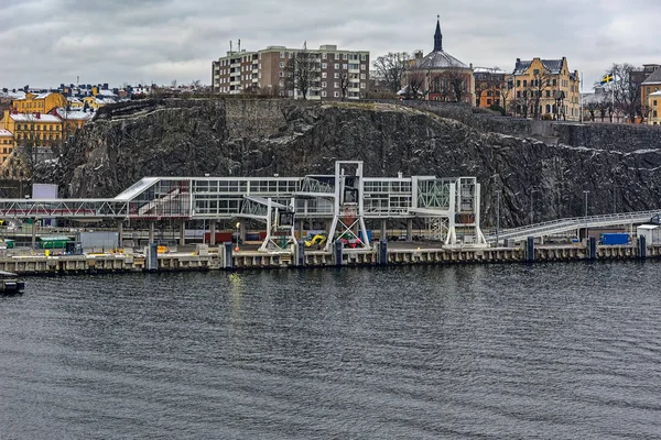 渡轮码头 Stadsgarden 在斯德哥尔摩。瑞典. — 图库照片