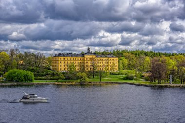 Manilla kampüsü, okul binası, Stockholm, İsveç güneşli spri