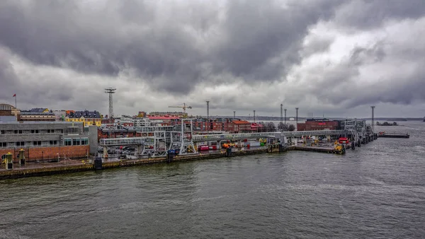 Helsínquia porto principal Viking Line Terminal no aterro Kat — Fotografia de Stock
