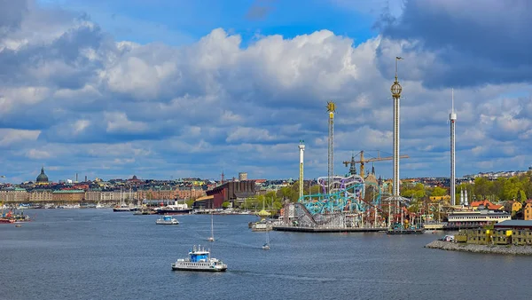 Een SL Djurgarden 8 Ferry, openbaar vervoer van de stad Stockho — Stockfoto