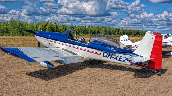stock image Tandem two-seat single-engined piston-powered homebuilt low-wing