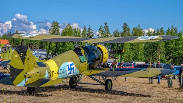 Ostatni na świecie latający brytyjski wykonany Gloster Gauntlet II "gt-400 — Zdjęcie stockowe