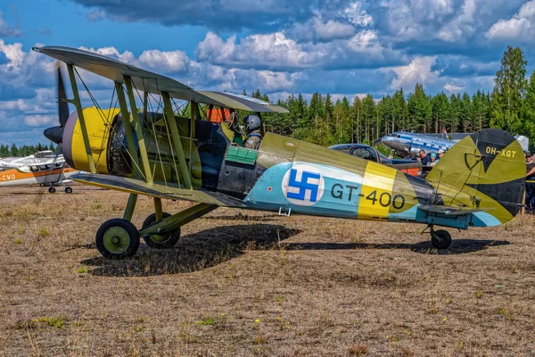 Ostatni na świecie latający brytyjski wykonany Gloster Gauntlet II "gt-400 — Zdjęcie stockowe