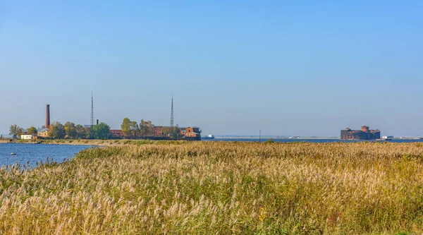 Vestingwerken Van Kronstadt Twee Forten Fort Keizer Peter Grote Citadel — Stockfoto