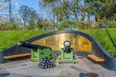 ST.PETERSBURG, RUSSIA - 27 Eylül 2020: Kronstadt 'taki Yeni Müze ve Tarihi Park 