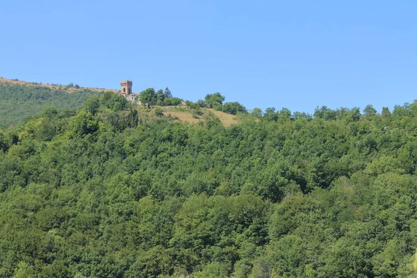 Talyan Kenti Fiastra Daki Ortaçağ Kalesi — Stok fotoğraf