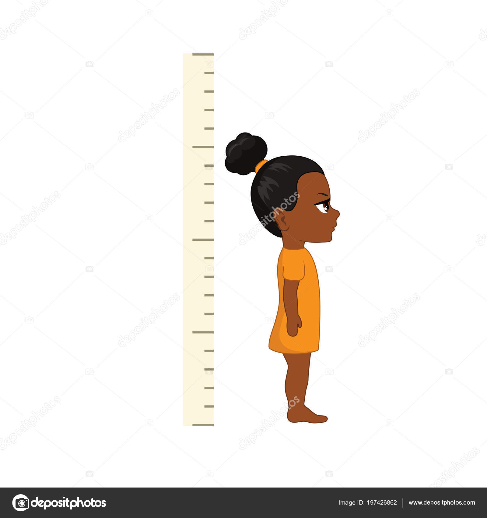 Tall Short Comparison Kids Vector Illustration Stock Vector