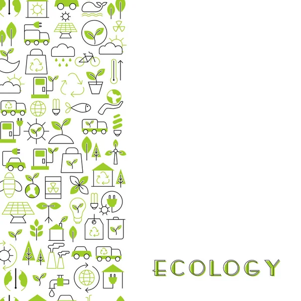 Antecedentes Con Iconos Ecología Concepto Problema Ecológico — Vector de stock