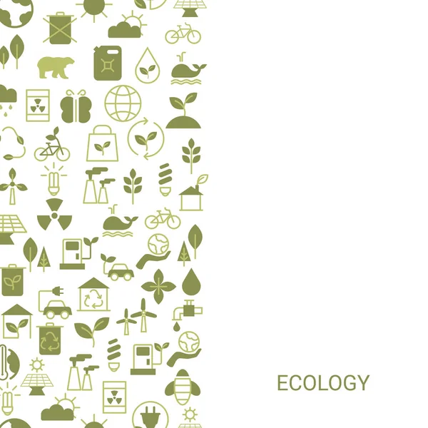 Antecedentes Con Iconos Ecología Concepto Problema Ecológico — Archivo Imágenes Vectoriales
