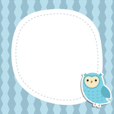 Baykuş ve senin metin için yer ile Noel ve yılbaşı tebrik kartı.