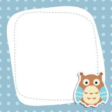 Baykuş ve senin metin için yer ile Noel ve yılbaşı tebrik kartı.