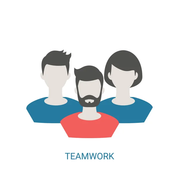 Concepto Trabajo Equipo Creativo Con Icono Gente Trabajo Equipo Infografía — Archivo Imágenes Vectoriales