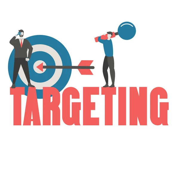 Business target concept. Hit the target, goal achievement. Trendy flat design.