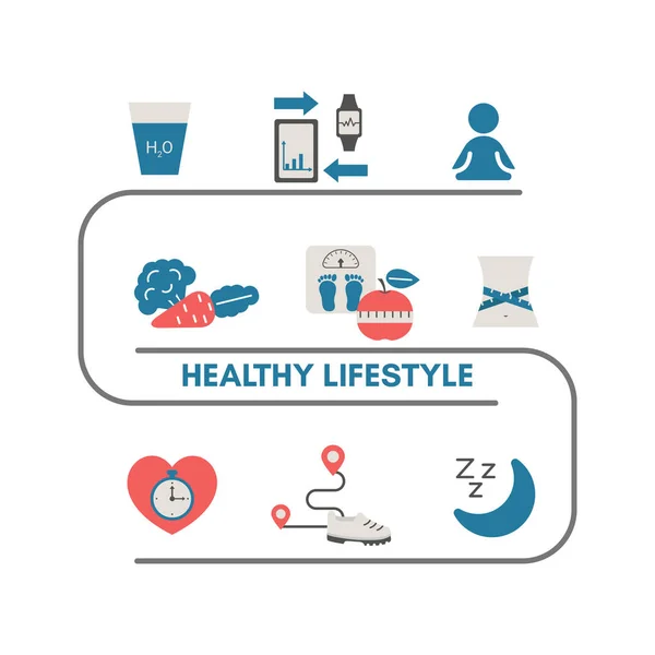 Zdrowy styl życia wektora infographic — Wektor stockowy