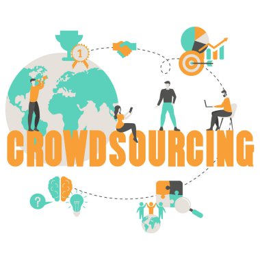 Crowdsourcing tasarım konsepti.