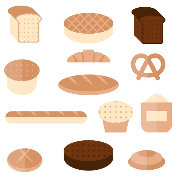 面包房和糕点产品 — 图库矢量图片