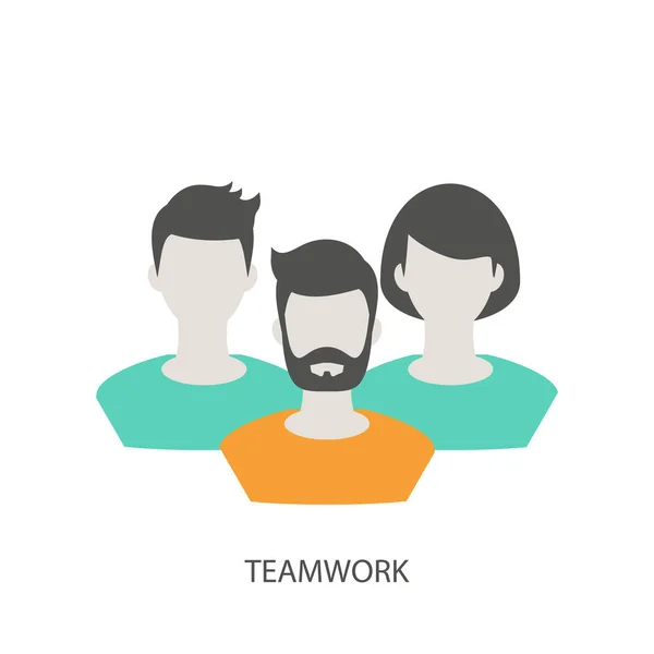 Teamwork-Konzept mit Menschen — Stockvektor